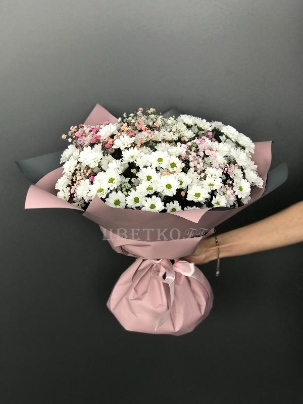Букет хризантем Счастливы вместе - Цветочный салон ЦветкоFF Тюмень