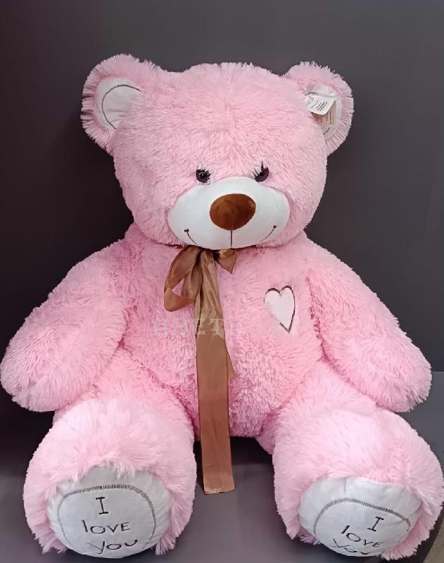 Мягкая игрушка медведь а ассортименте 90 см (розовый) - Цветочный салон ЦветкоFF Тюмень