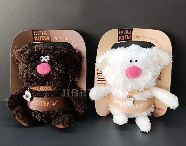 Мягкая игрушка "Кофейный кот" в ассортименте - Цветочный салон ЦветкоFF Тюмень
