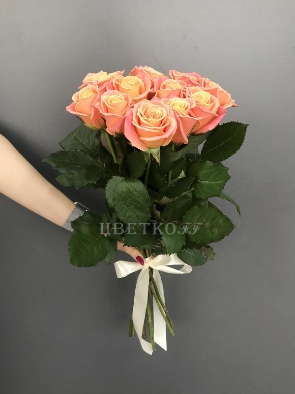Букет "11 оранжевых роз" - Цветочный салон ЦветкоFF Тюмень